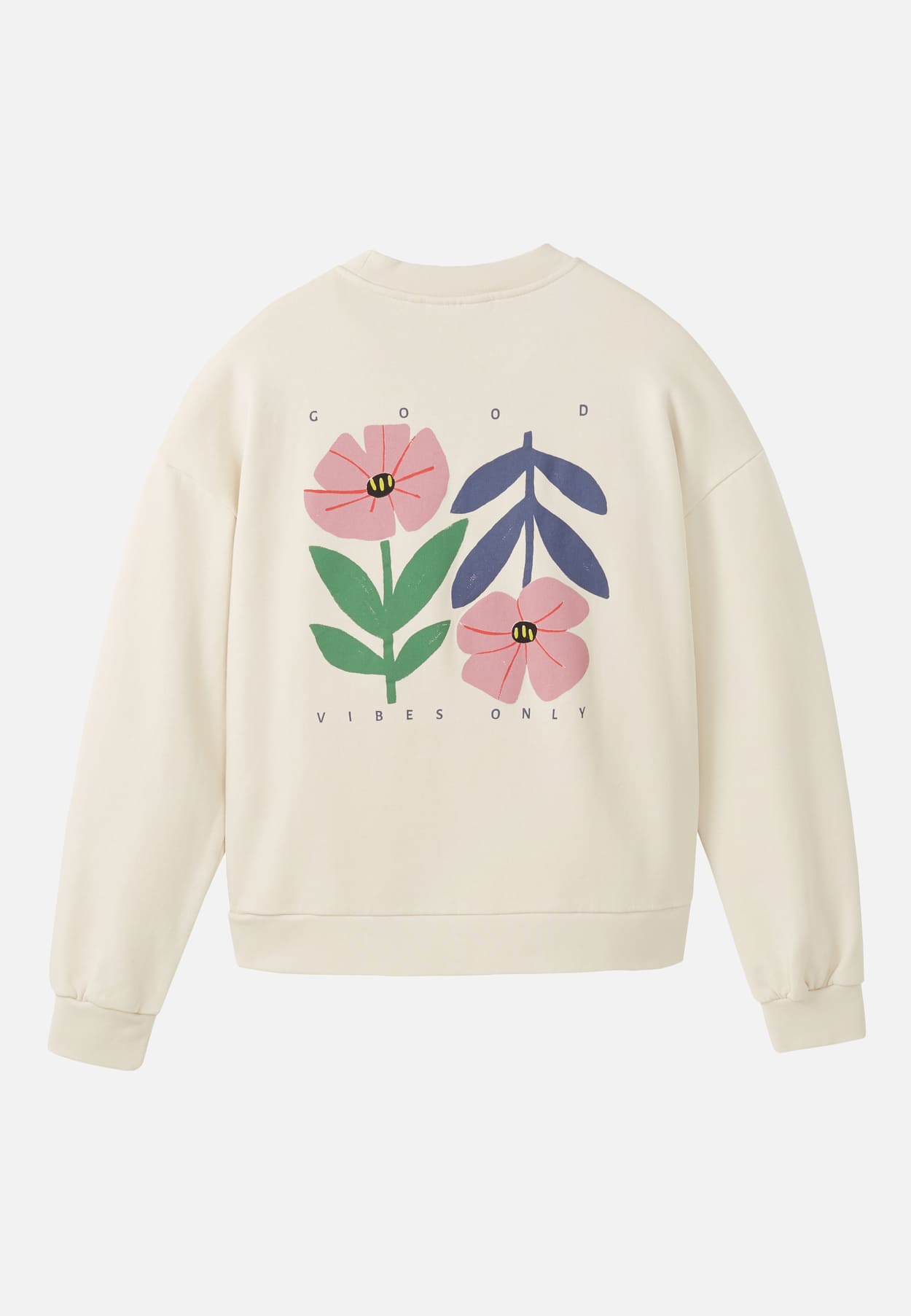 Sweatshirt NERINE GOOD VIBES - artic white