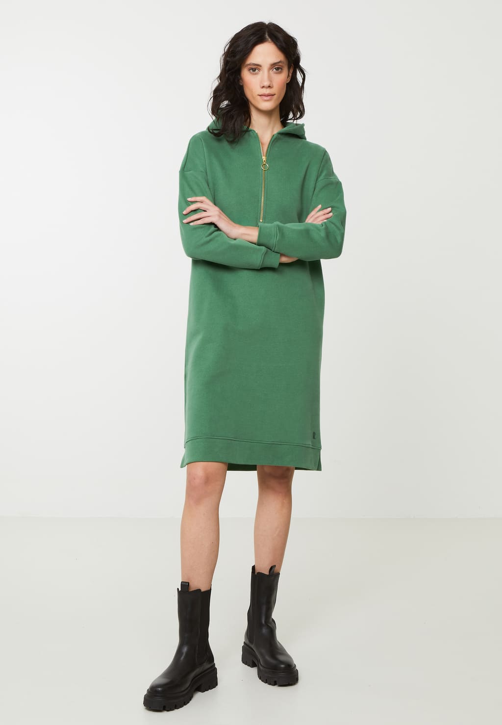 Sweat Dress ANUBIAS - garden green