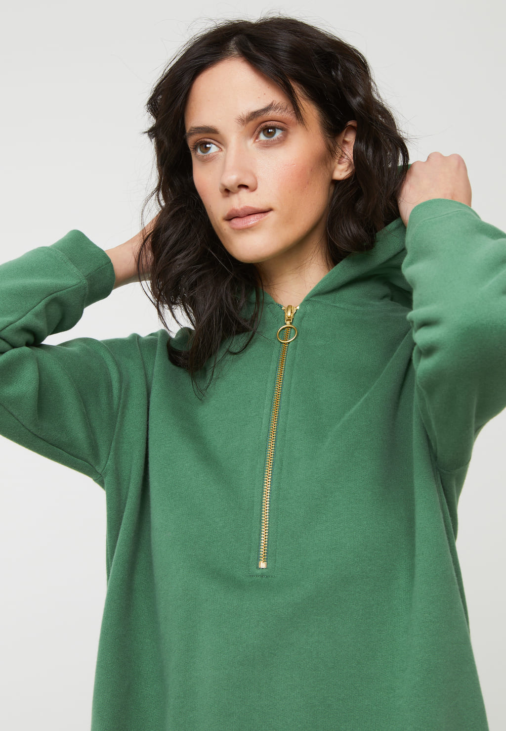 Sweat Dress ANUBIAS - garden green