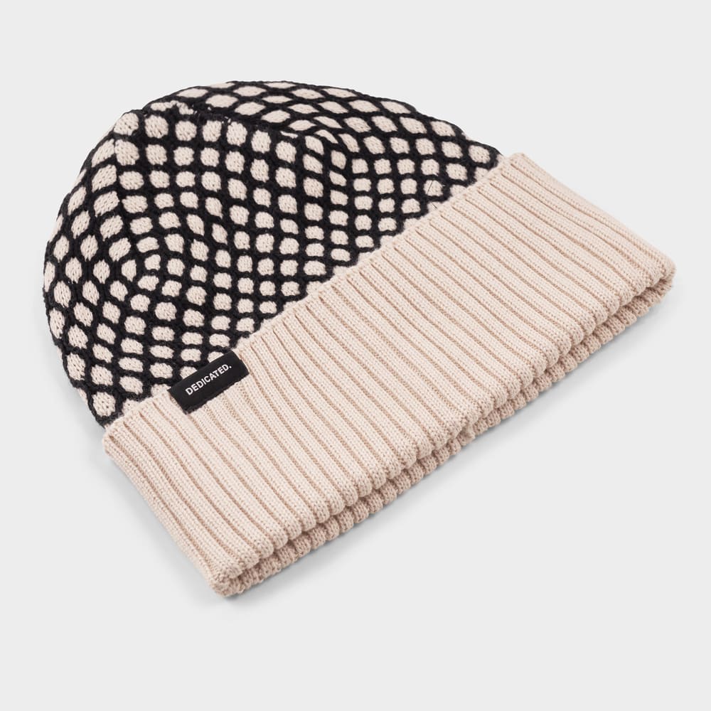 Beanie HERMAVAN black/vanilla