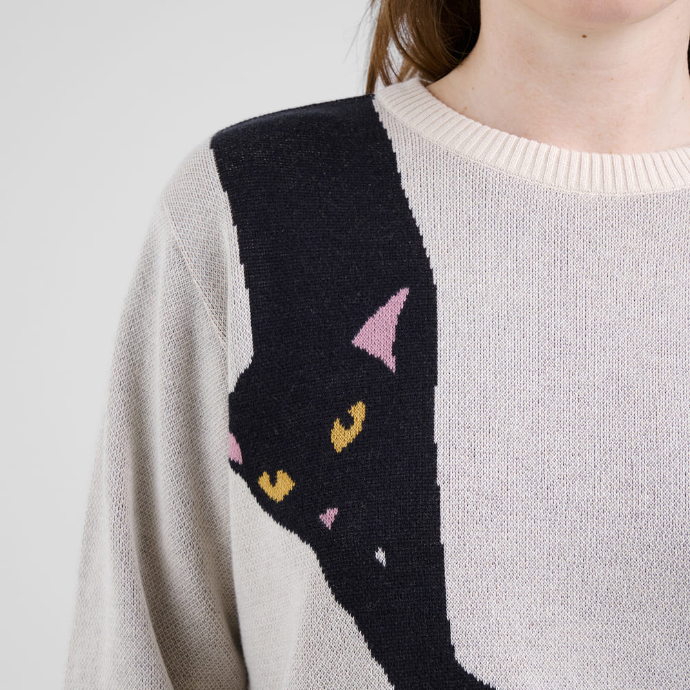 Pullover ARENDAL CAT - vanilla