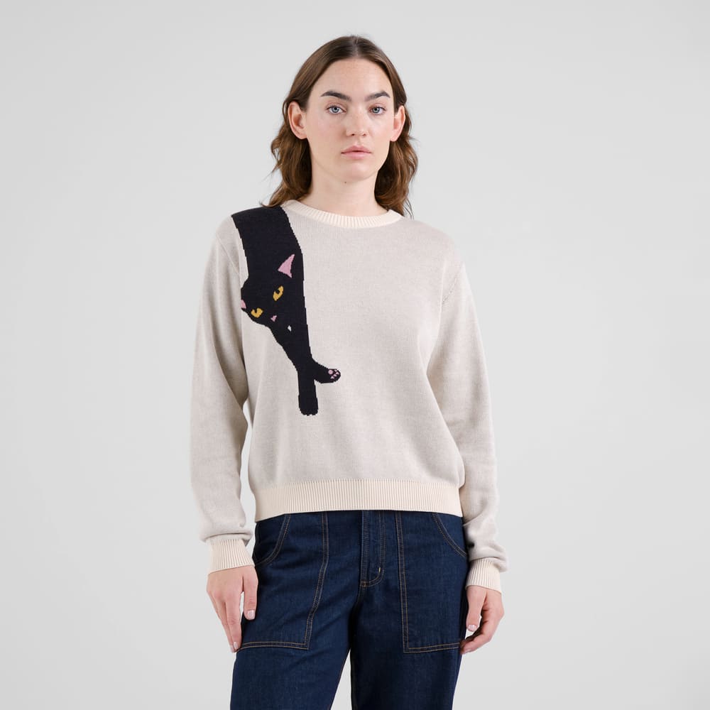 Pullover ARENDAL CAT - vanilla
