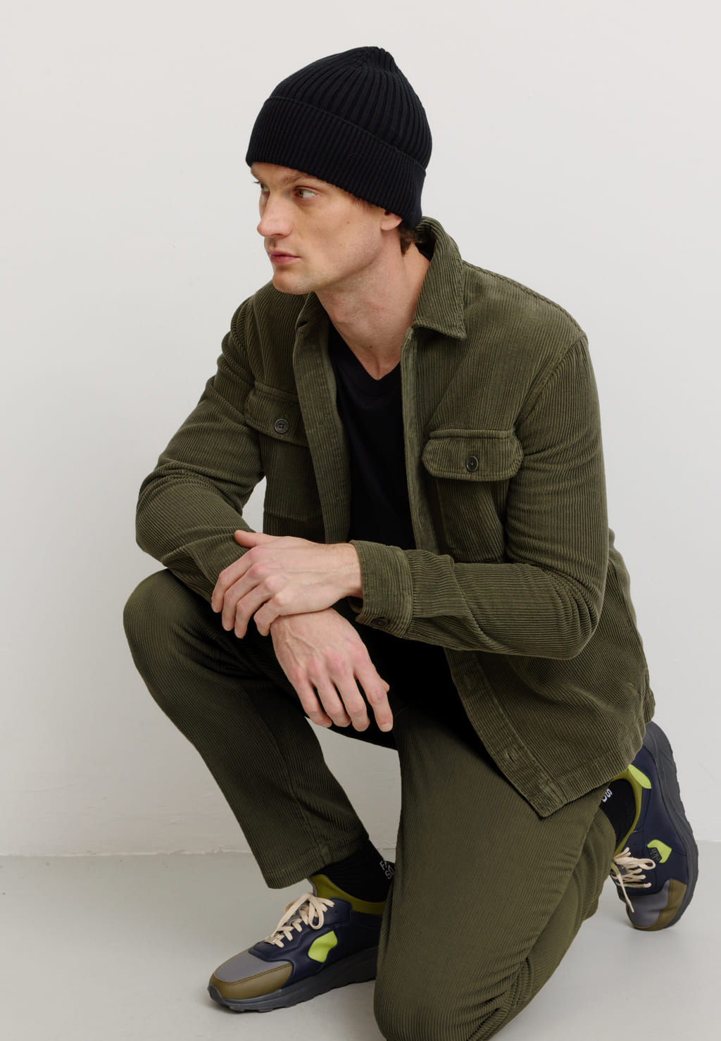 Overshirt ALBUCA - cord olive