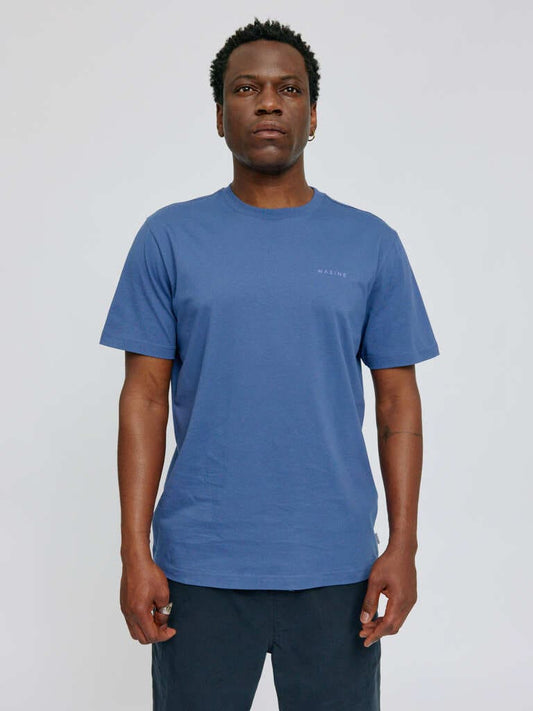 T-Shirt BACK PRINT-blue indigo