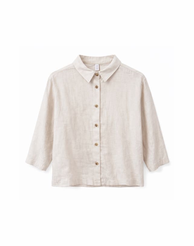 3/4Bluse LINEN - moon