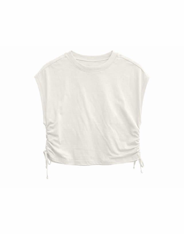 T-Shirt TIE DETAIL -off white