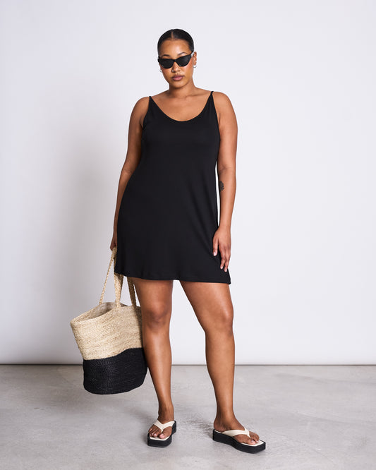 Short Dress TRIANGLE - black