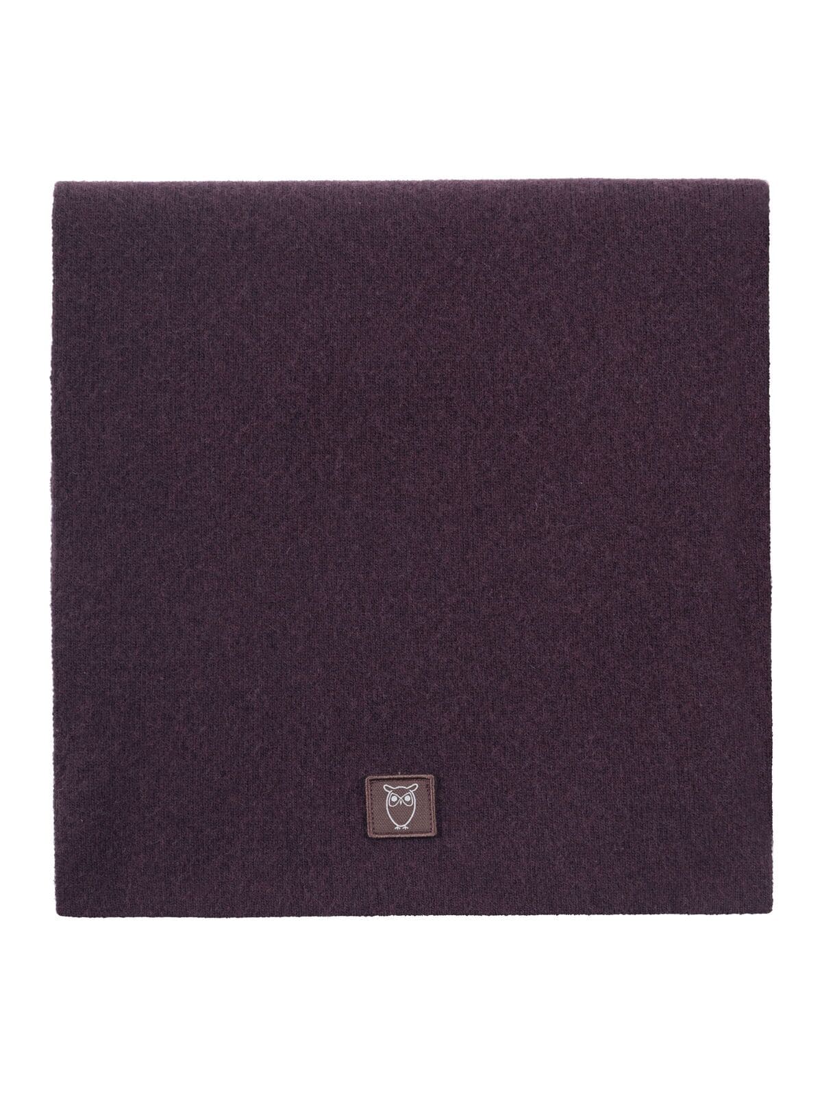 Scarf KNIT WOOL - deep mahogany