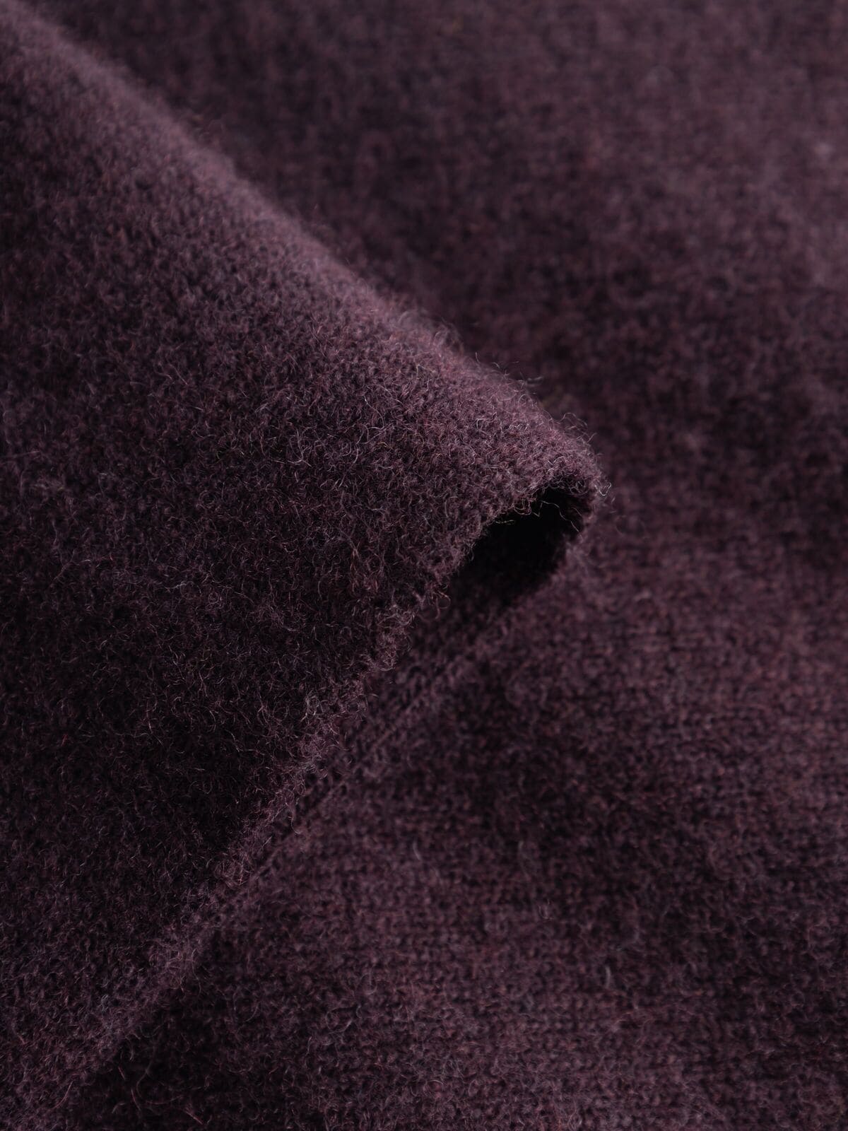 Scarf KNIT WOOL - deep mahogany