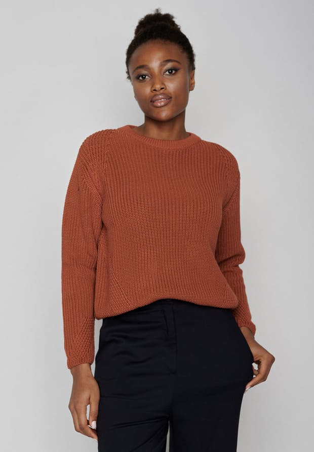 Pullover COSY - burned orange