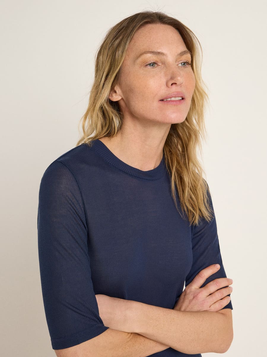 Stehkragenshirt- -midnight