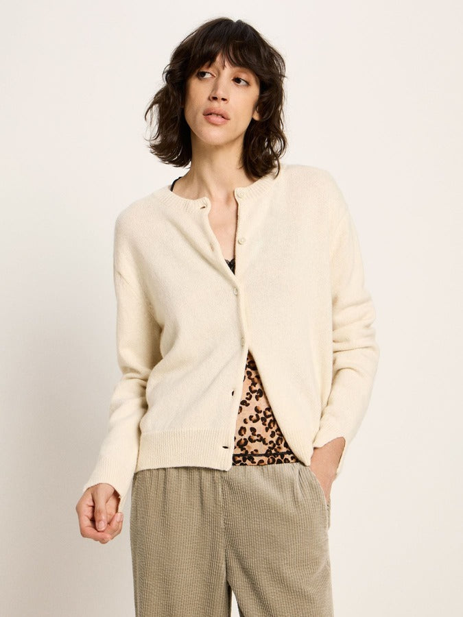 Boxy Strickjacke - off white