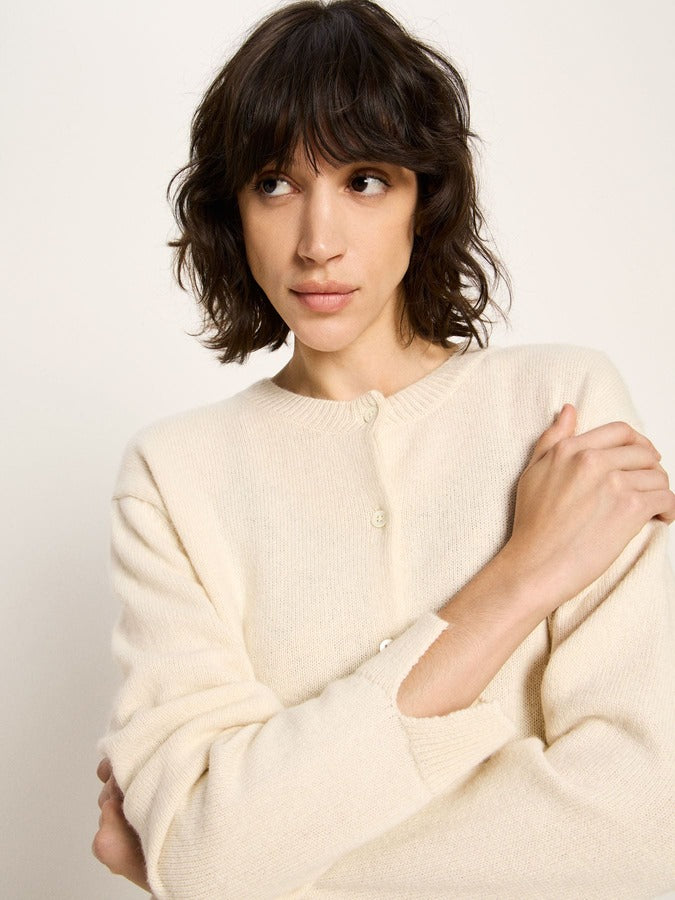 Boxy Strickjacke - off white