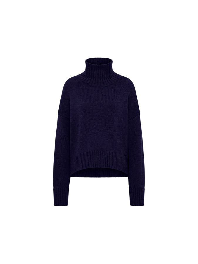 Oversized Pullover - purple blue melange