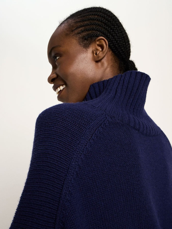 Oversized Pullover - purple blue melange