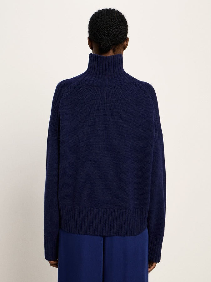Oversized Pullover - purple blue melange