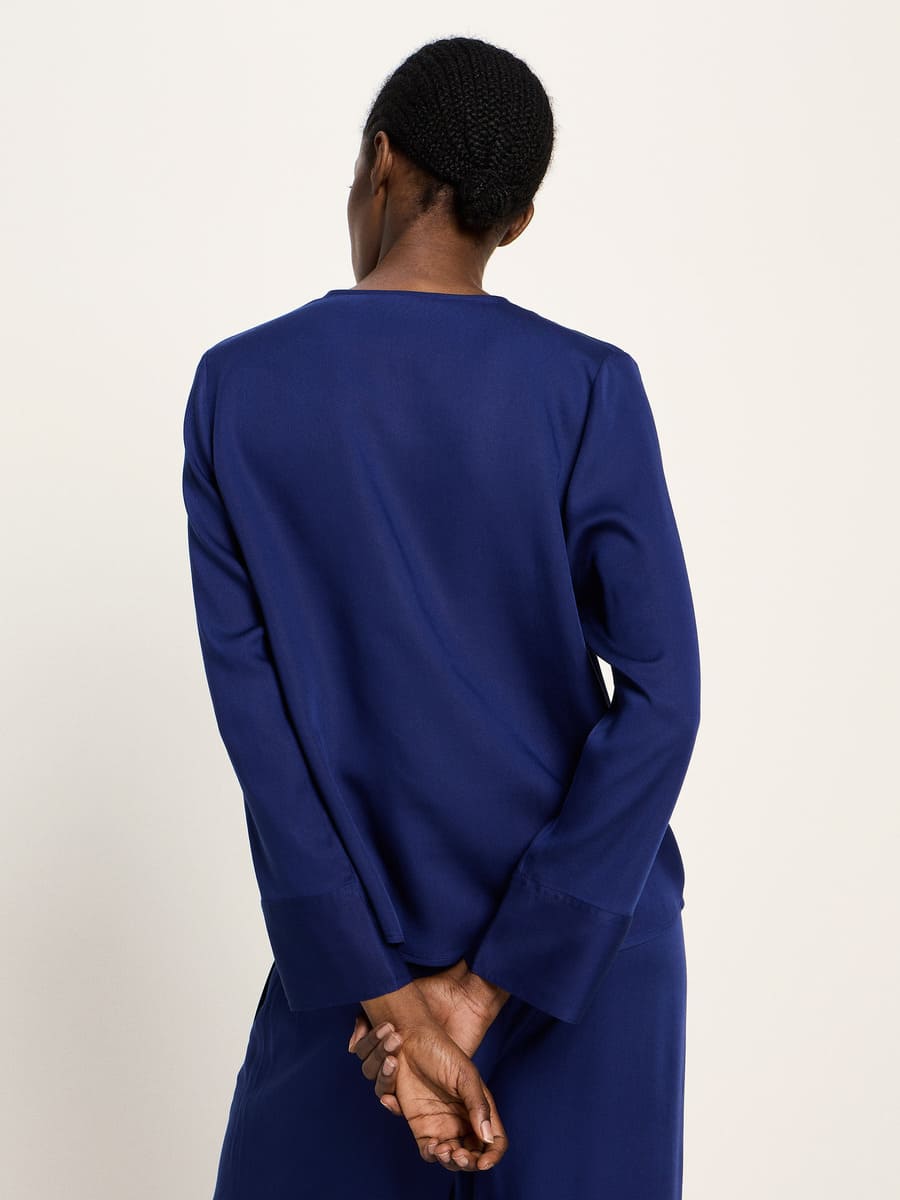 Bluse - purple blue