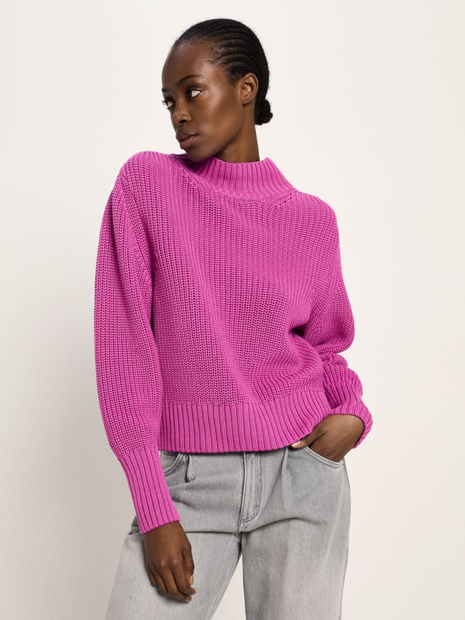 Grobstrickpullover- pink