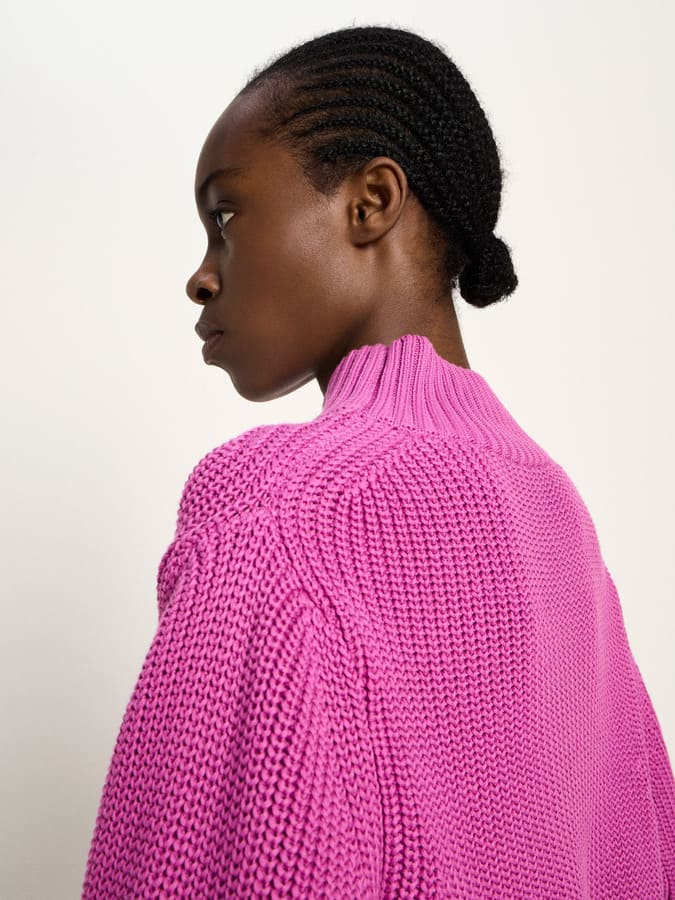 Grobstrickpullover- pink
