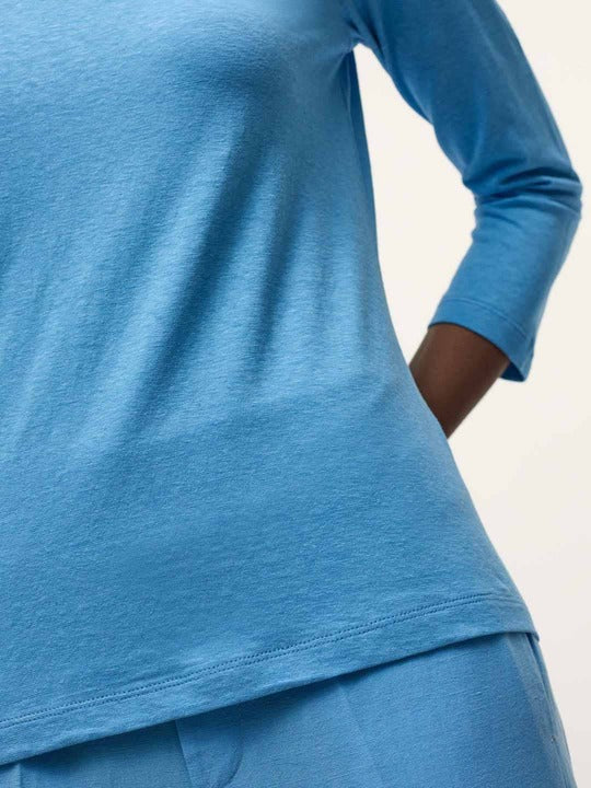 U-Bootshirt Hanf 3/4 Arm - blue sea