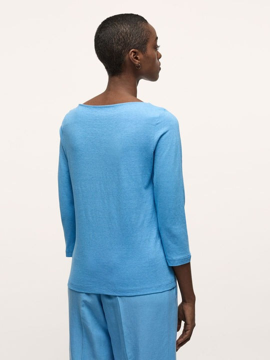 U-Bootshirt Hanf 3/4 Arm - blue sea