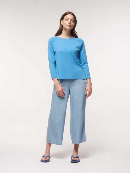 Pullover in Punto Milano - blue sea