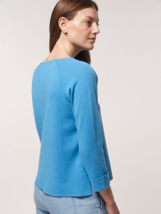 Pullover in Punto Milano - blue sea
