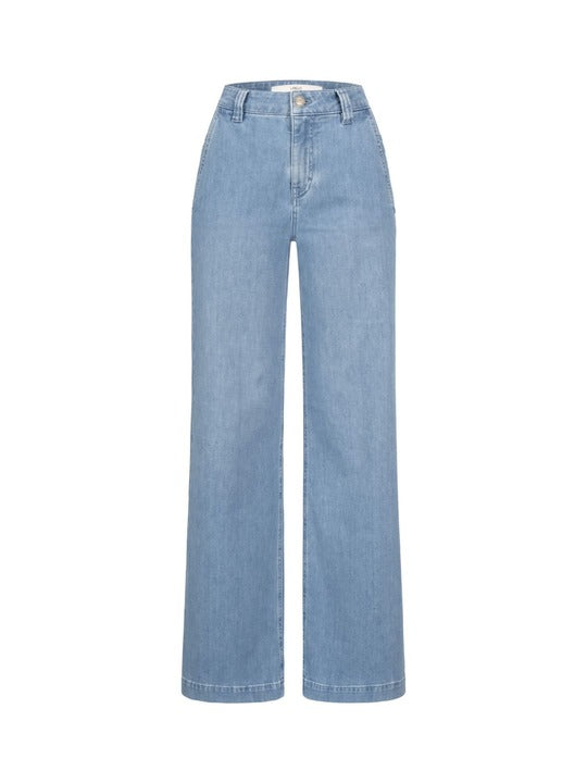 High Waist Marlenejeans - light blue denim