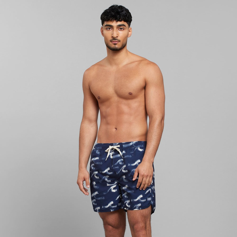 Swim Shorts SANDHAMN - brushed waves