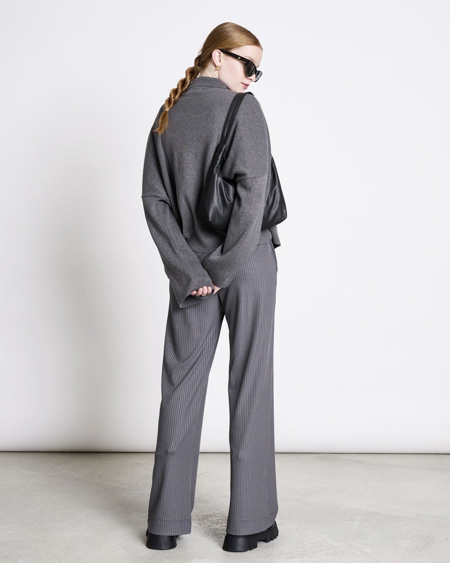 Wide Pants SMILLA - dark grey