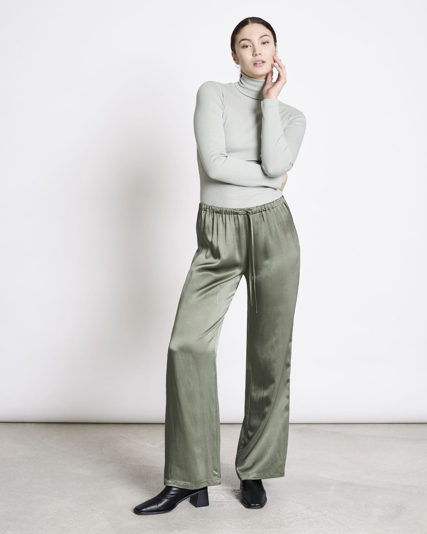 Turtleneck CHUVA - muted sea spray