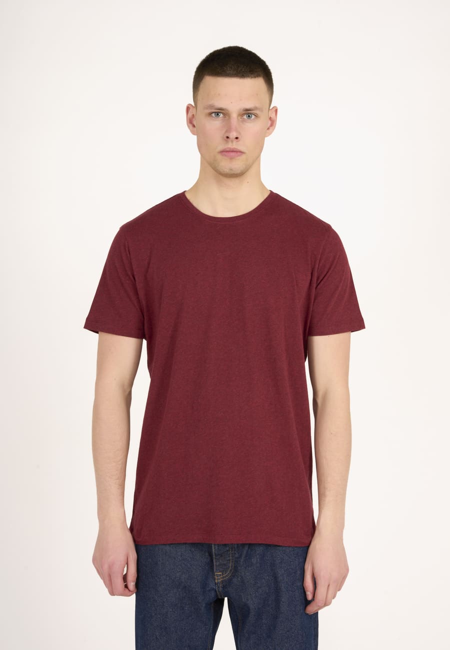 Basic-T-Shirt - rhubarb melange