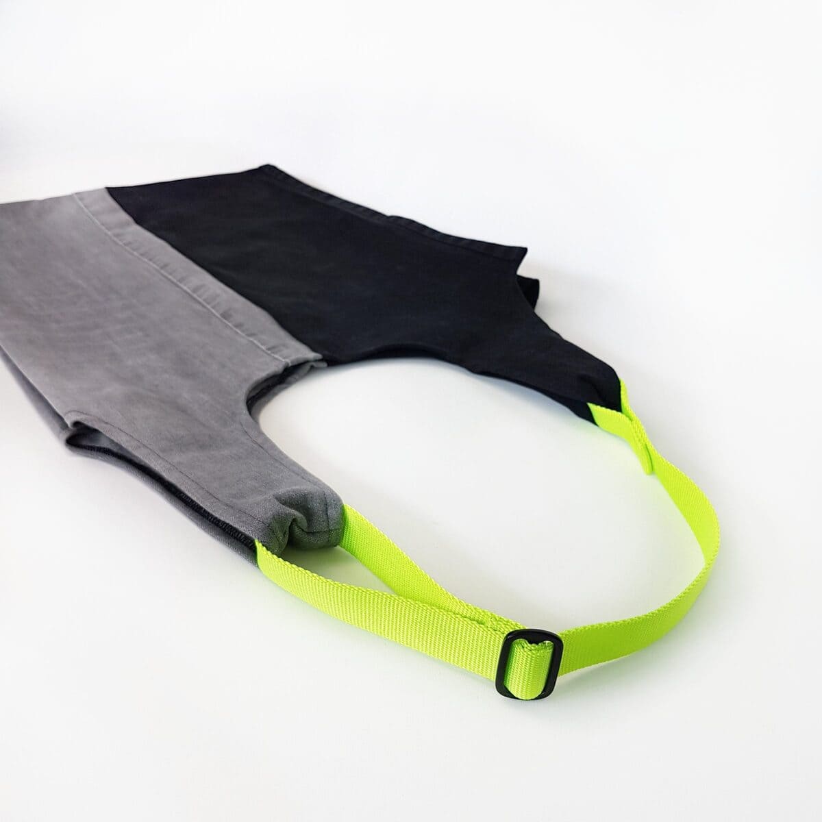 Shopper - black denim/limone
