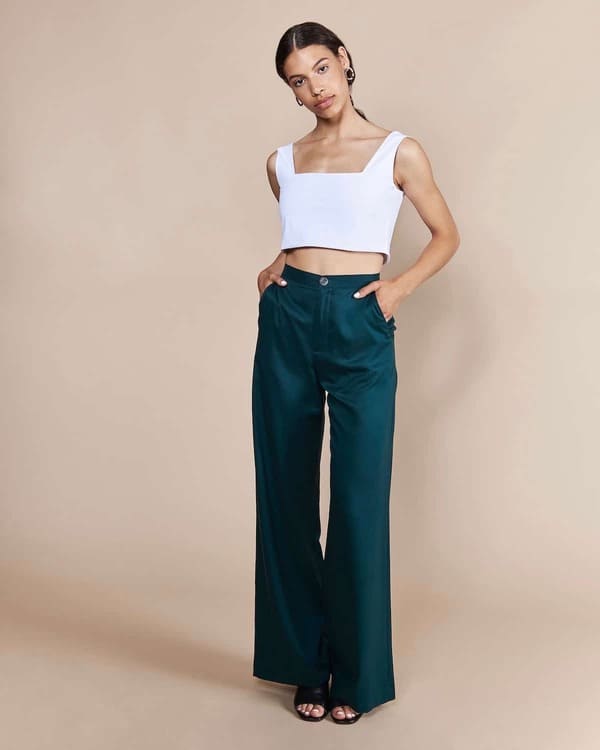 Crop Top CANCUN Neoprene - white