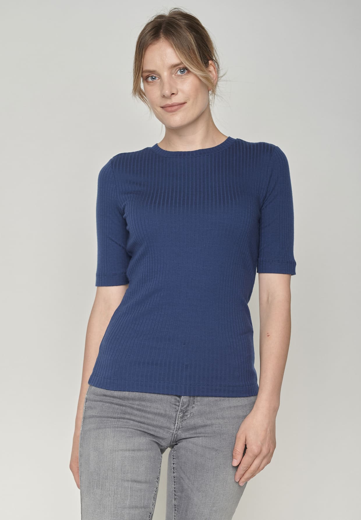 Rib Shirt LANE - twilight blue