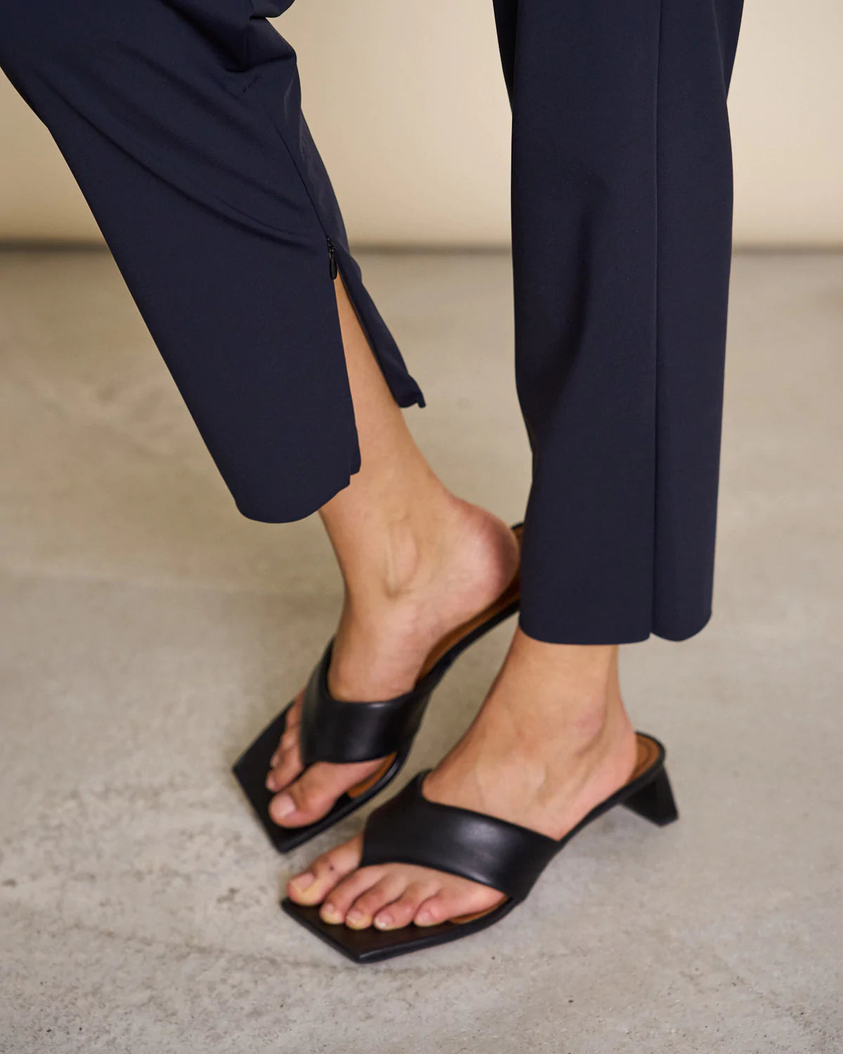 Pants STRAIGHT Neoprene - black