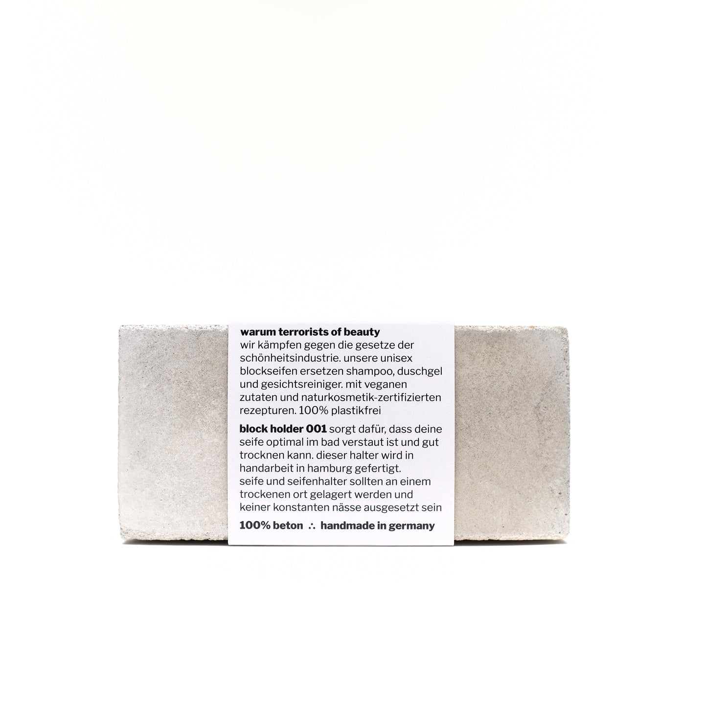 block holder - soap holder - concrete