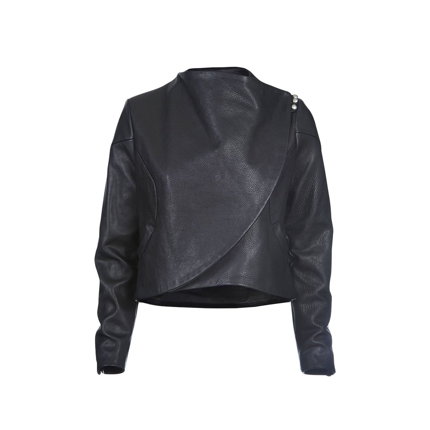 Wrap Leather Jacket