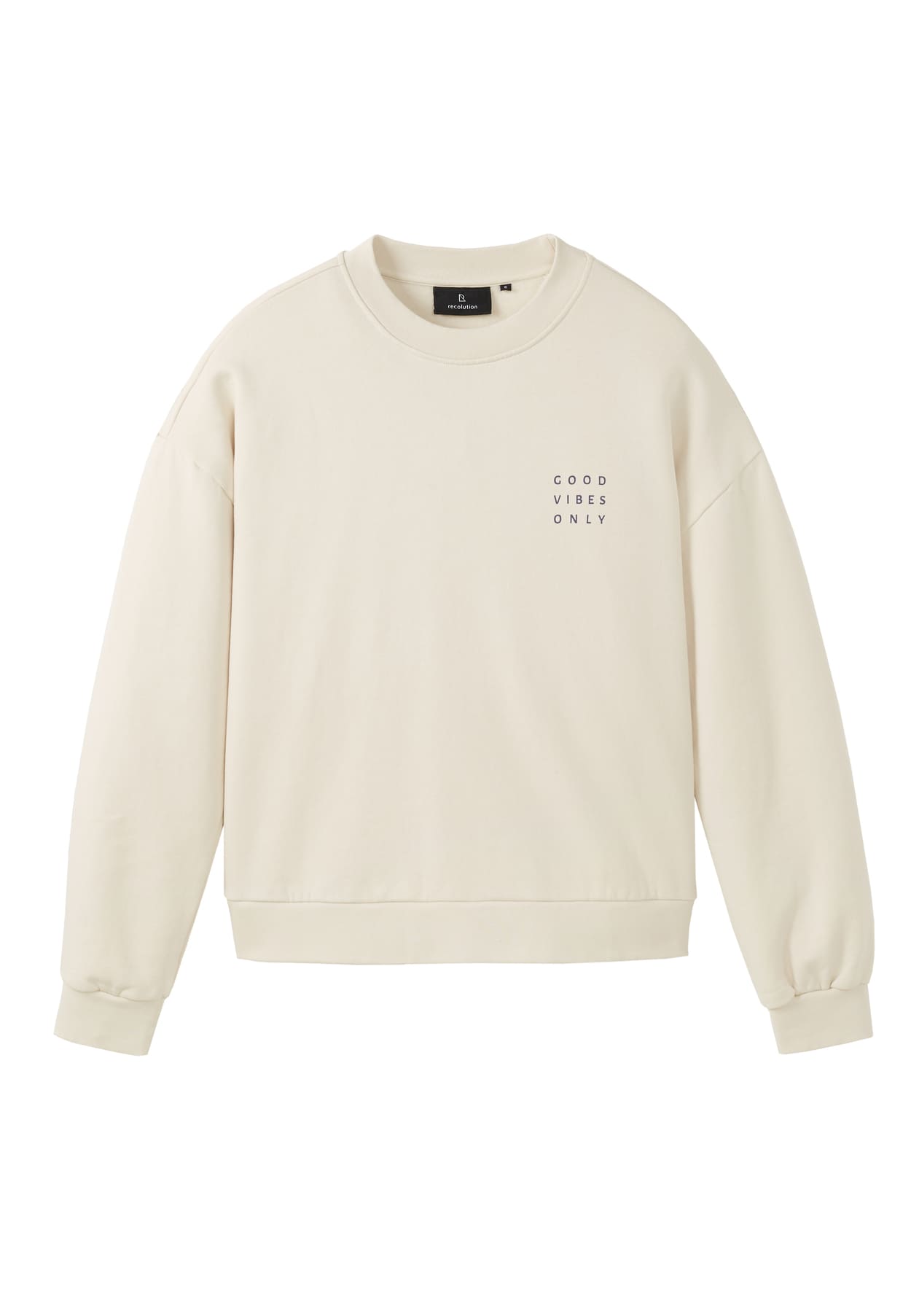 Sweatshirt NERINE GOOD VIBES - artic white