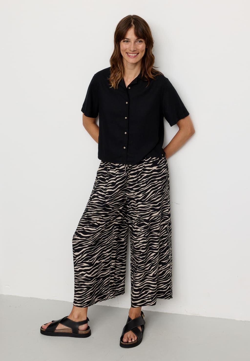 Pants SEQUOIA ZEBRA - black