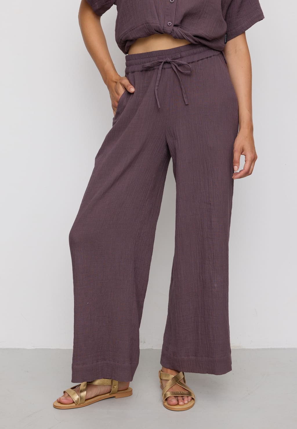 Pants CROCUS - mystic grape