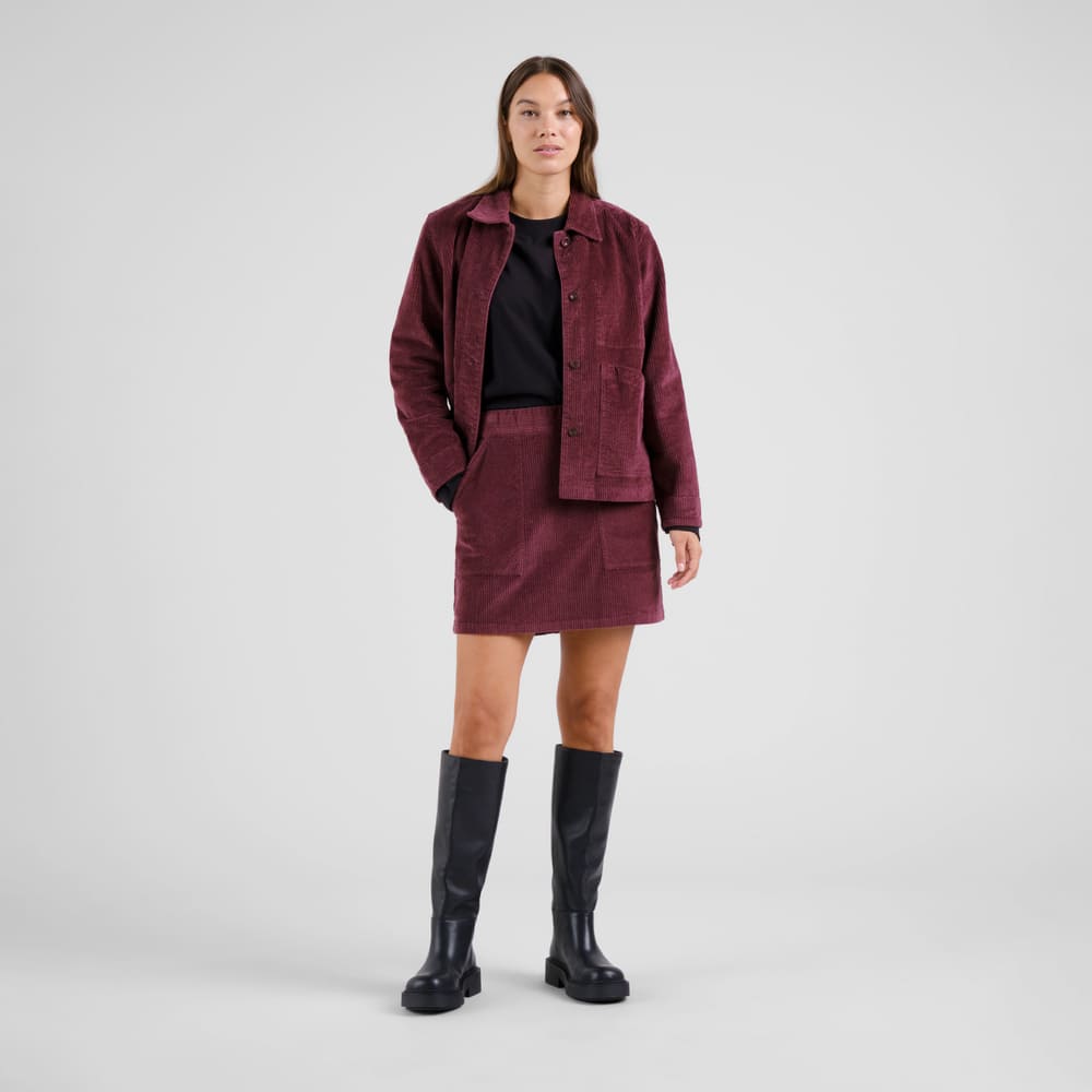 Skirt MAJORAN - corduory red