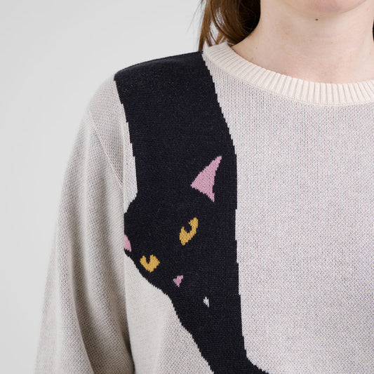 Pullover ARENDAL CAT - vanilla