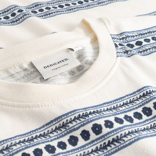 T-shirt STOCKHOLM - floral stripes blue