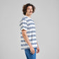 T-shirt STOCKHOLM - floral stripes blue