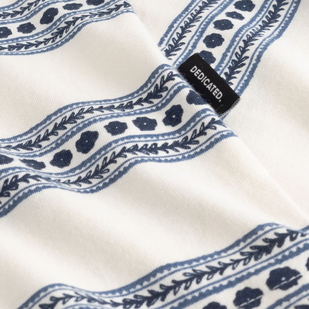 T-shirt STOCKHOLM - floral stripes blue