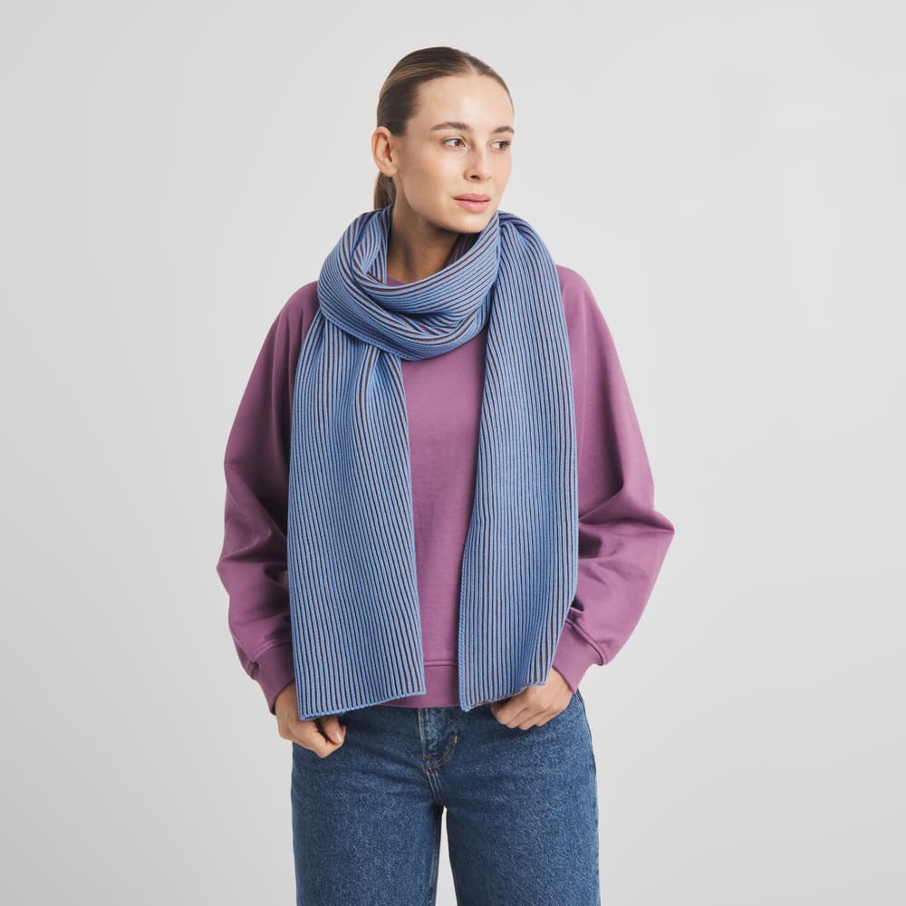 Scarf NORRFORS cappu cornflower