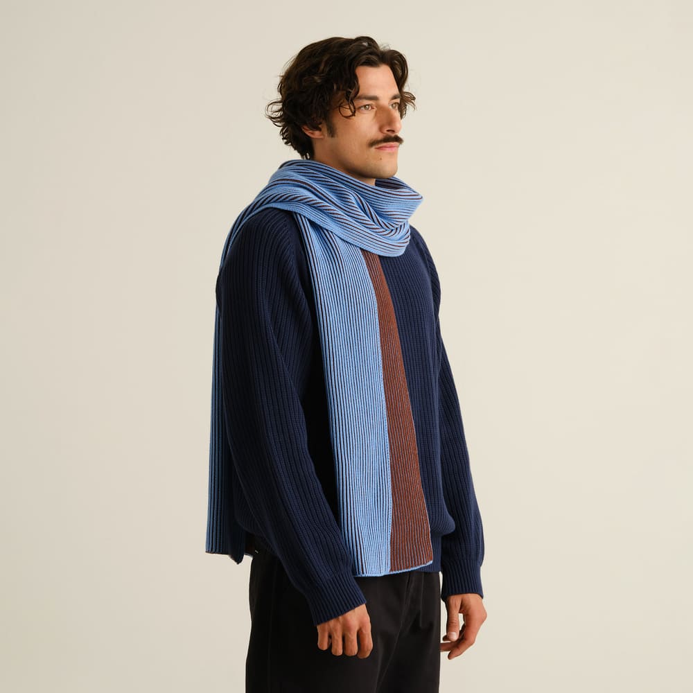 Scarf NORRFORS cappu cornflower