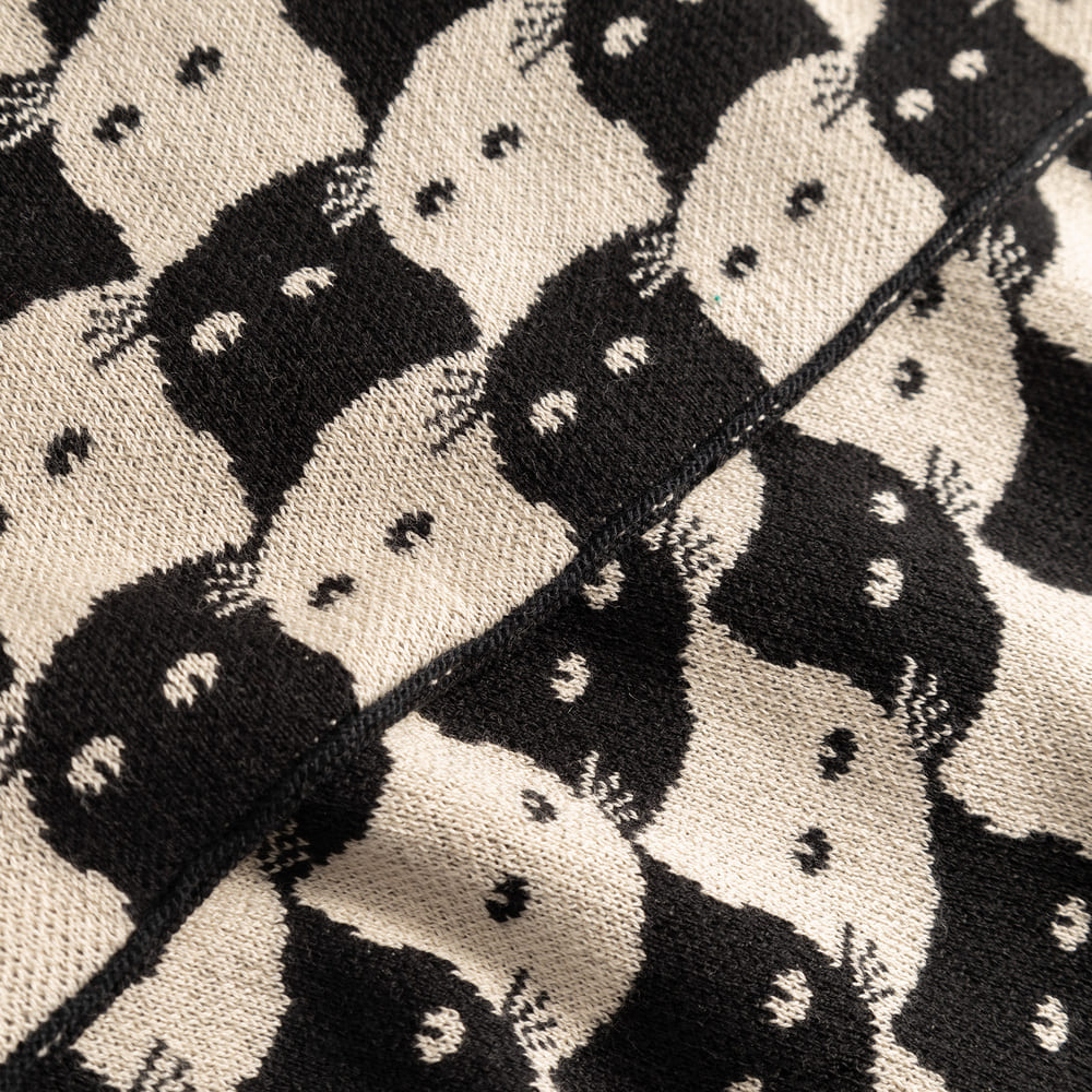 Scarf ROSSBERGA cats oat white