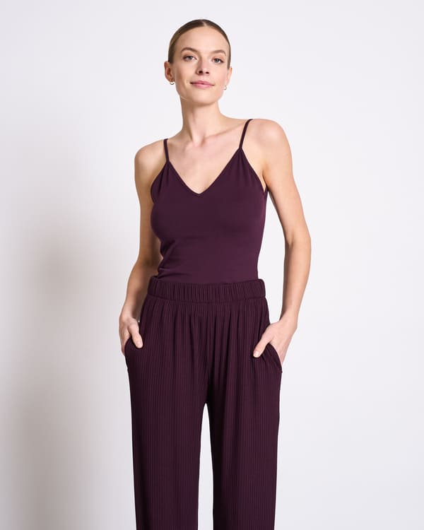Wide Pants SMILLA - cherry lacquer